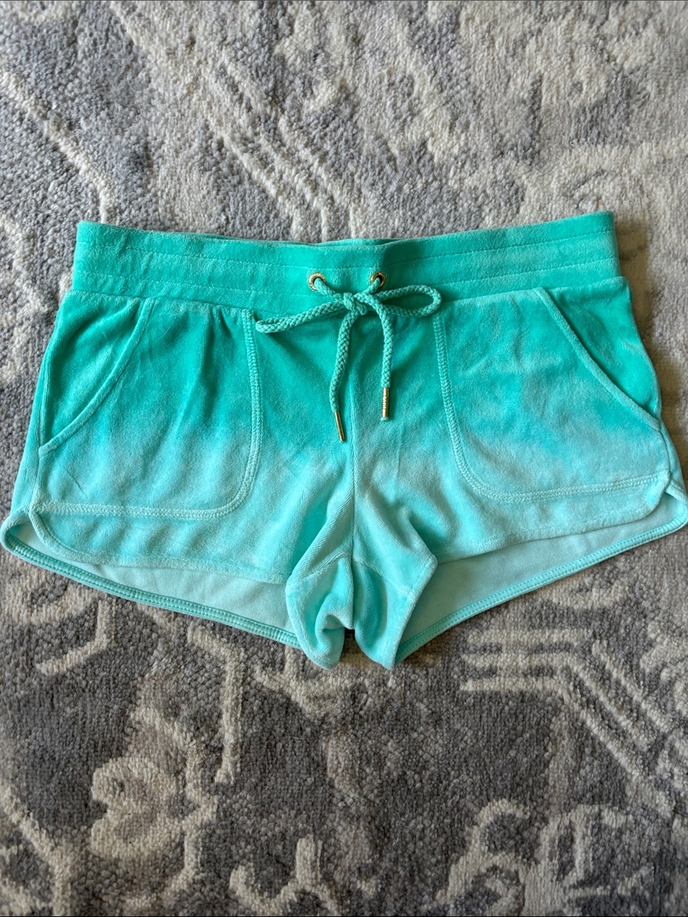 Juicy Couture Y2K Velour Ombré Drawstring Shorts